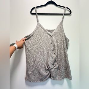 Gray cotton tank